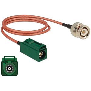 DELOCK Antennekabel FAKRA E-Bu > BNC-St RG-316 0.50m