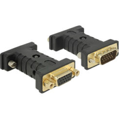 DeLOCK 63326 tussenstuk voor kabels VGA (D-Sub) VGA (D-Sub) + USB Zwart