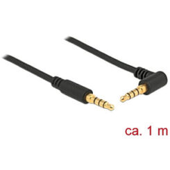 DeLOCK 85610 audio kabel 1 m 3.5mm Zwart