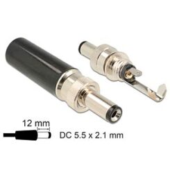 DELOCK Steckverbinder DC 2.1x5.5x12mm St