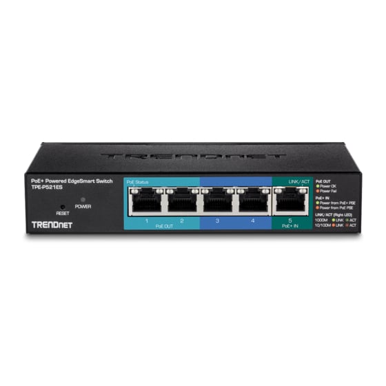 Trendnet TPE-P521ES netwerk-switch Managed Gigabit Ethernet (10/100/1000) Power over Ethernet (PoE) Zwart