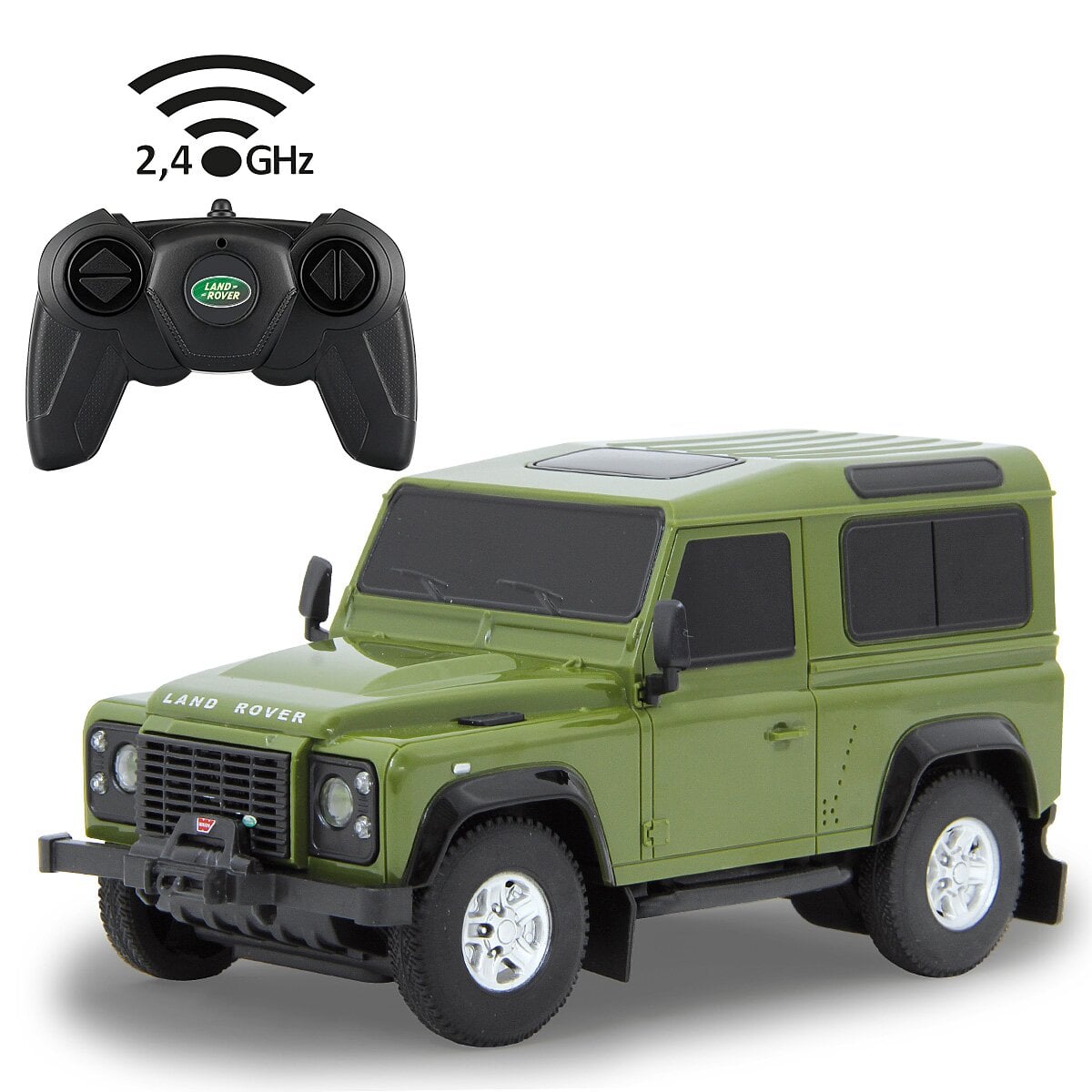 Jamara Land Rover Defender 1:24 green 2,4GHz