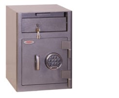 Phoenix Safe Co. Cash Deposit Size 1 Security Safe Elctrnic Lock DD Vloerkluis 47 l Grijs