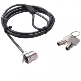 DICOTA D30971 kabelslot Zwart, Zilver 2 m
