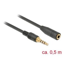 DeLOCK 85627 audio kabel 0,5 m 3.5mm Zwart