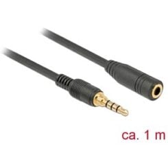 DeLOCK 85629 audio kabel 1 m 3.5mm Zwart