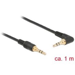 DeLOCK 85566 audio kabel 1 m 3.5mm Zwart