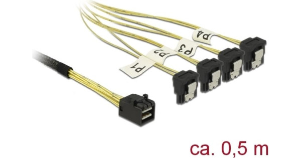 DeLOCK 85684 interne stroomkabel 0,5 m