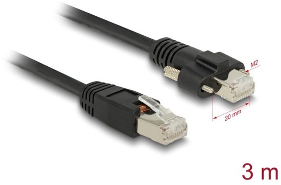 DeLOCK 85669 netwerkkabel Zwart 3 m Cat6 S/FTP (S-STP)
