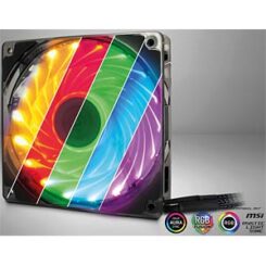 Inter-Tech L-12025 Aura Computer behuizing Ventilator 12 cm Zwart