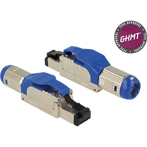 DeLOCK 86487 kabel-connector RJ-45 Blauw, Zilver