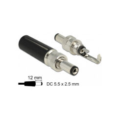 DeLOCK 89916 kabel-connector DC Zwart, Roestvrijstaal