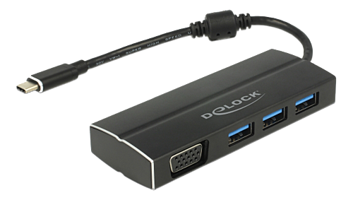 DeLOCK 63932 laptop dock & poortreplicator USB 3.2 Gen 1 (3.1 Gen 1) Type-C Zwart