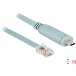DeLOCK 89892 seriële kabel Grijs 5 m USB 2.0 Type-A RJ45