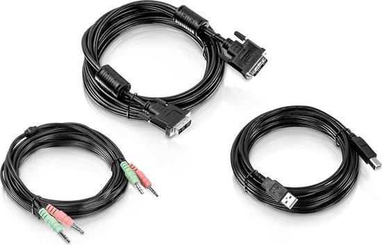 Trendnet TK-CD15 toetsenbord-video-muis (kvm) kabel Zwart 4,5 m