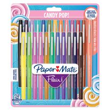 Papermate Flair Candy Pop Afgetopte gelpen Medium Meerkleurig 24 stuk(s)