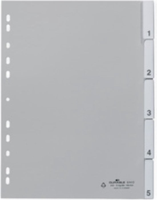 Durable 6441-02 Blanco tabbladindex Polypropyleen (PP) Wit