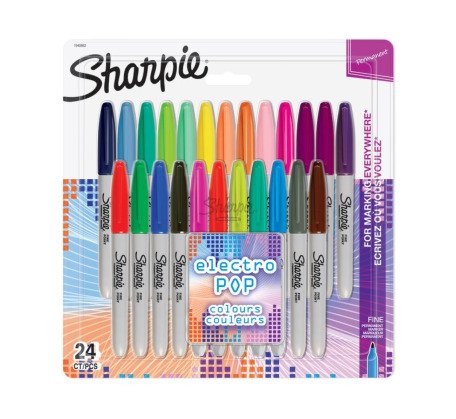 Sharpie Fine markeerstift 24 stuk(s) Fijne punt Meerkleurig