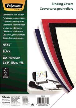 Dekbladen leatherlook FSC - zwart A4