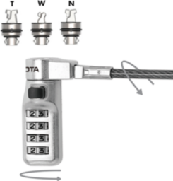 DICOTA D31717 kabelslot Zwart 2 m