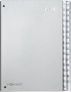 Pagna 24329-14 sorteermap Zilver Karton, Polypropyleen (PP) A4