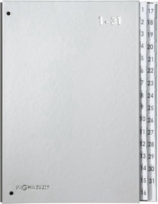 Pagna 24329-14 sorteermap Zilver Karton, Polypropyleen (PP) A4