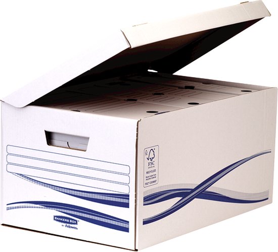 Fellowes 4460503 opslagdoos Opbergdoos Rechthoekig Papier Wit