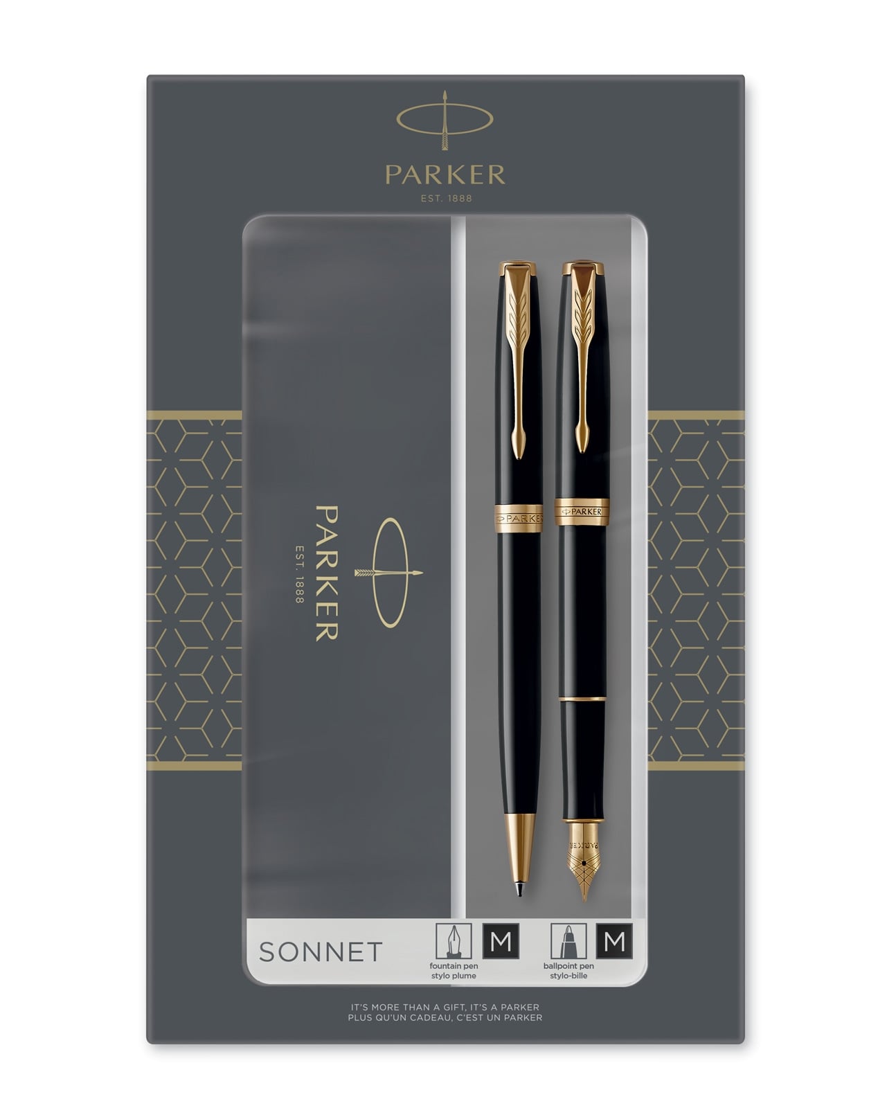 Parker SONNET Zwart, Goud 2 stuk(s)