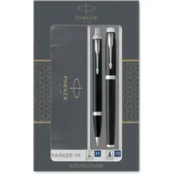 Parker 2093215 pennenset Zwart, Zilver 2 stuk(s)
