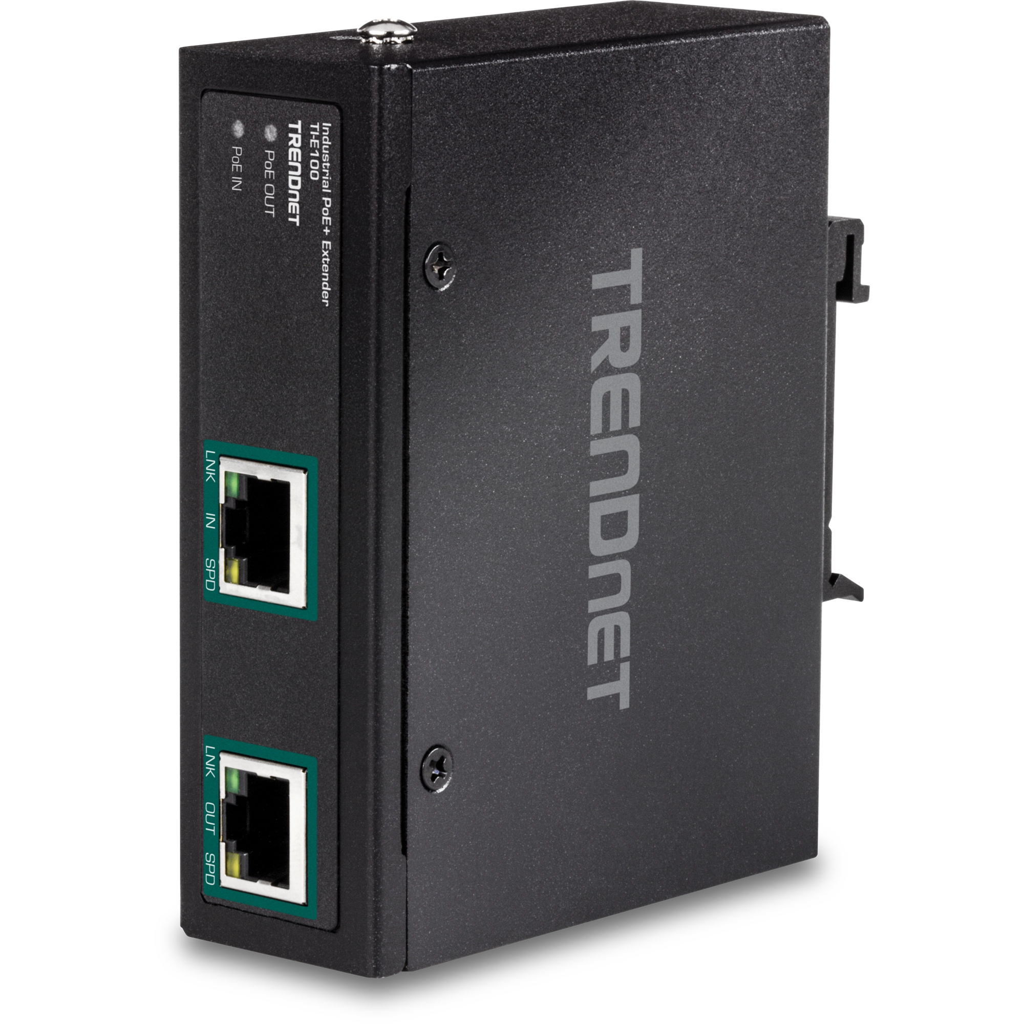 Trendnet TI-E100 netwerkextender Netwerkzender Zwart 10, 100, 1000 Mbit/s