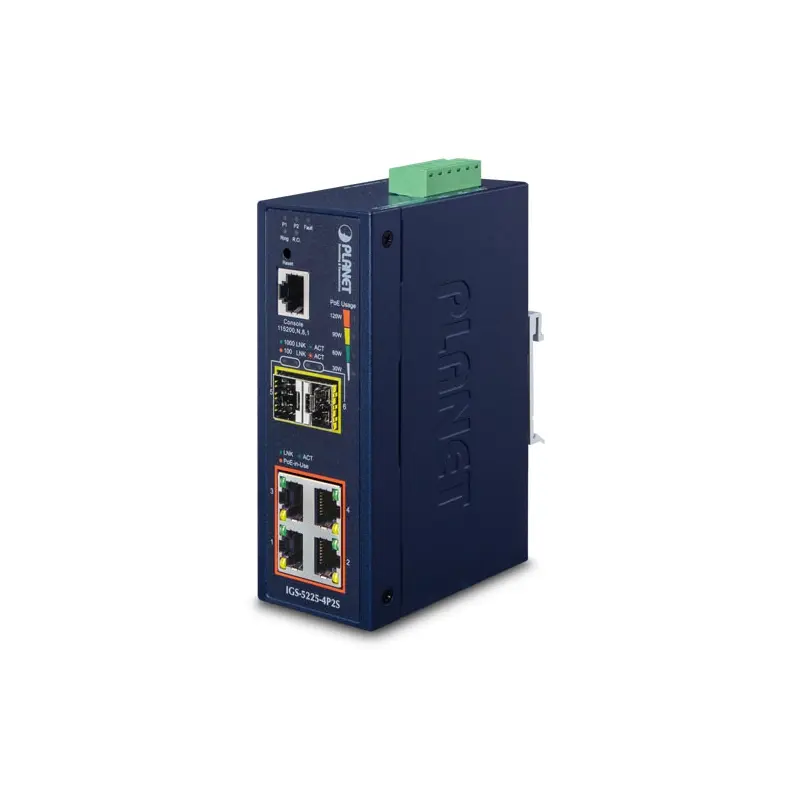 PLANET IGS-5225-4P2S netwerk-switch Managed L2+ Gigabit Ethernet (10/100/1000) Power over Ethernet (PoE) Blauw