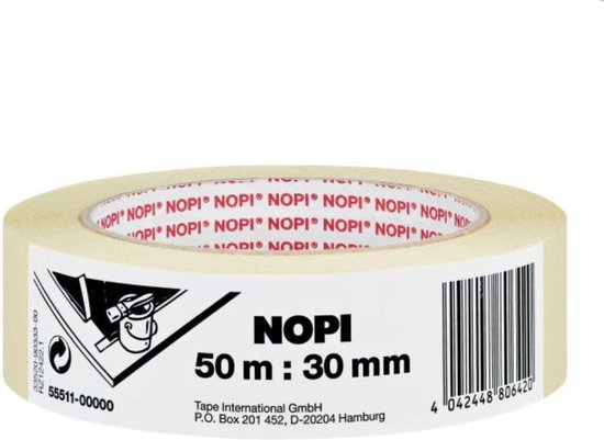 TESA 55511-00000-03 maskeertape 50 m Afplaktape Geschikt voor gebruik binnen Zeemleer
