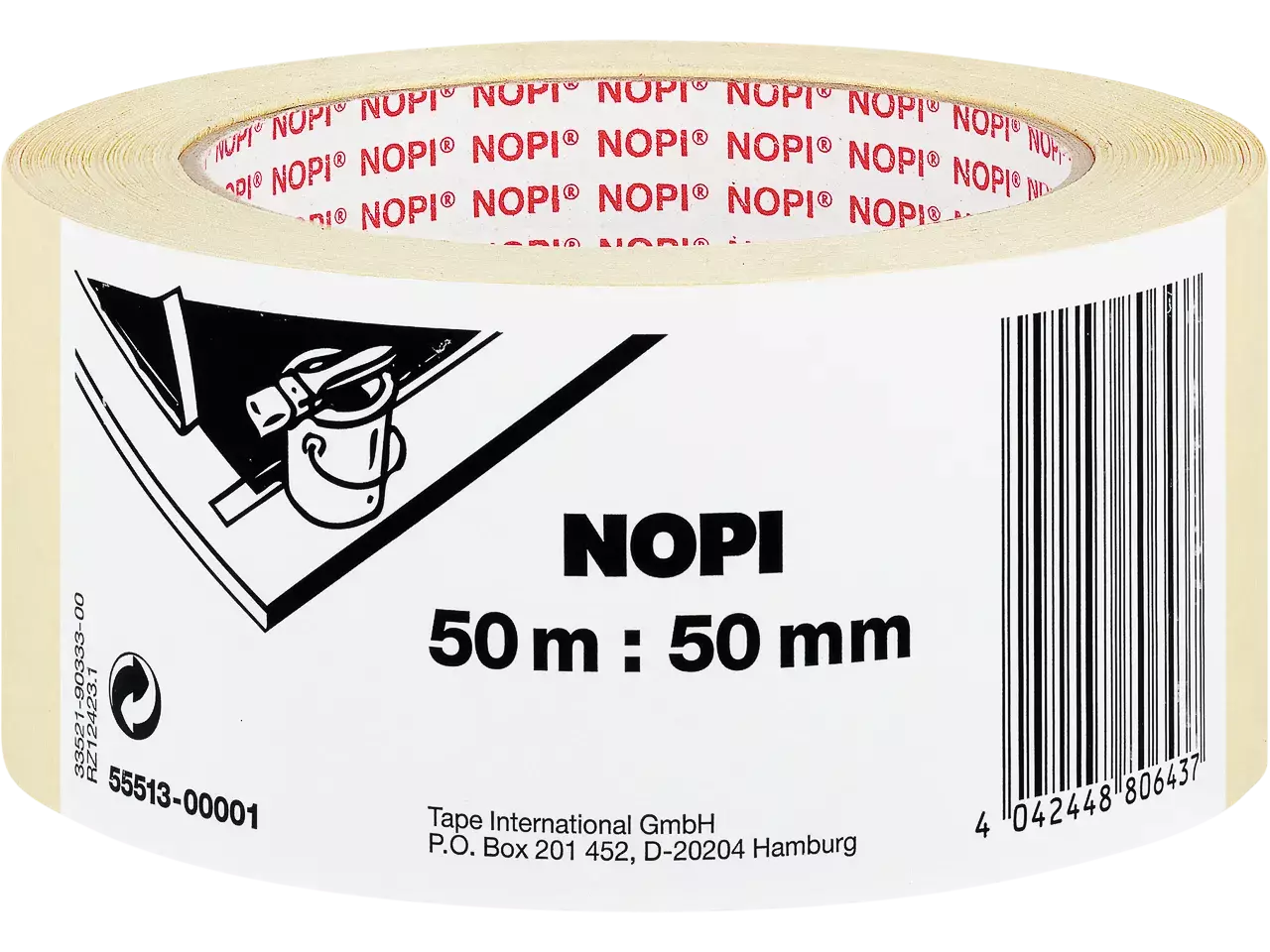 TESA 55513-00001-03 maskeertape 50 m Afplaktape Geschikt voor gebruik binnen Zeemleer