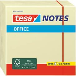 TESA 56675 zelfklevend notitiepapier Vierkant Geel 400 vel Zelfplakkend