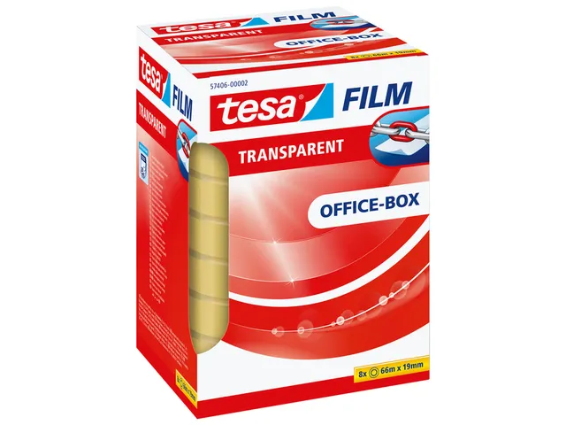 TESA 57406 kantoortape 66 m Polypropyleen (PP) Transparant 8 stuk(s)