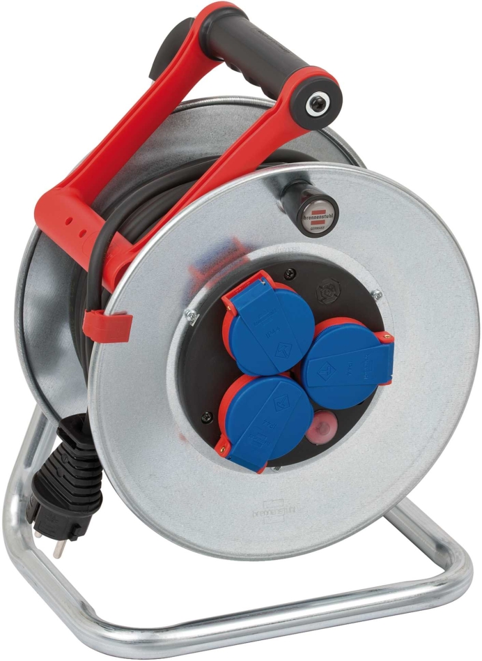 Brennenstuhl 1198580 power uitbreiding 25 m 3 AC-uitgang(en) Buiten Blauw, Rood, Zilver