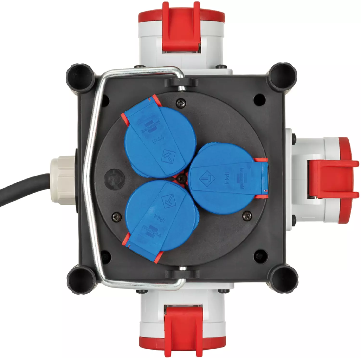 Brennenstuhl 1153680100 power uitbreiding 1 m 6 AC-uitgang(en) Buiten Zwart, Blauw, Rood, Wit