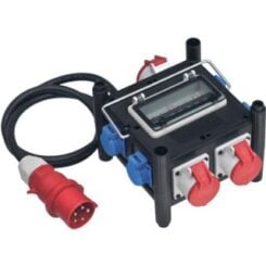 Brennenstuhl 1153690400 power uitbreiding 2 m 5 AC-uitgang(en) Buiten Zwart, Blauw, Rood