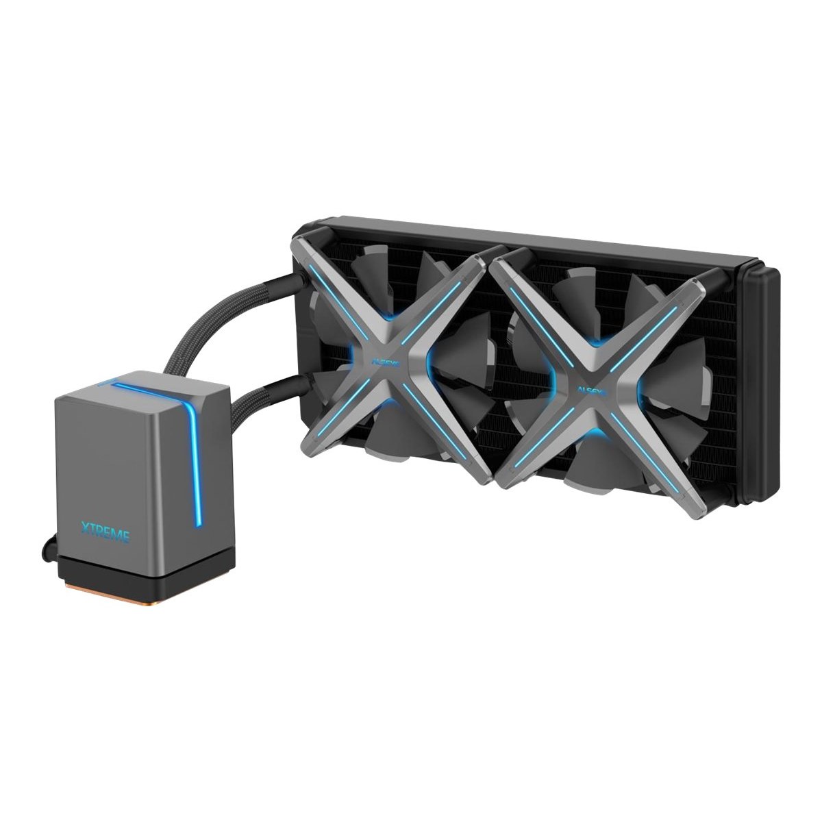 Inter-Tech ALSEYE X240 Processor Alles-in-één vloeistofkoeler Zwart, Grijs 1 stuk(s)