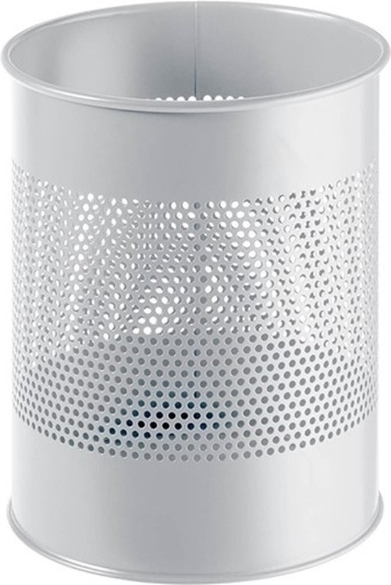 Durable 331010 vuilnisbak 15 l Rond Metaal Grijs