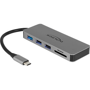 DeLOCK 87743 laptop dock & poortreplicator USB 3.2 Gen 1 (3.1 Gen 1) Type-C Grijs