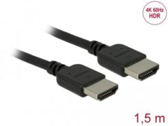 DeLOCK 85216 HDMI kabel 1,5 m HDMI Type A (Standaard) Zwart