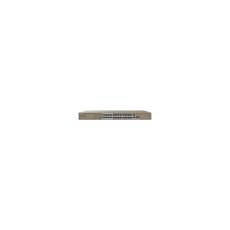 Tenda TEF1126P-24-250W netwerk-switch Unmanaged Fast Ethernet (10/100) Power over Ethernet (PoE) Grijs
