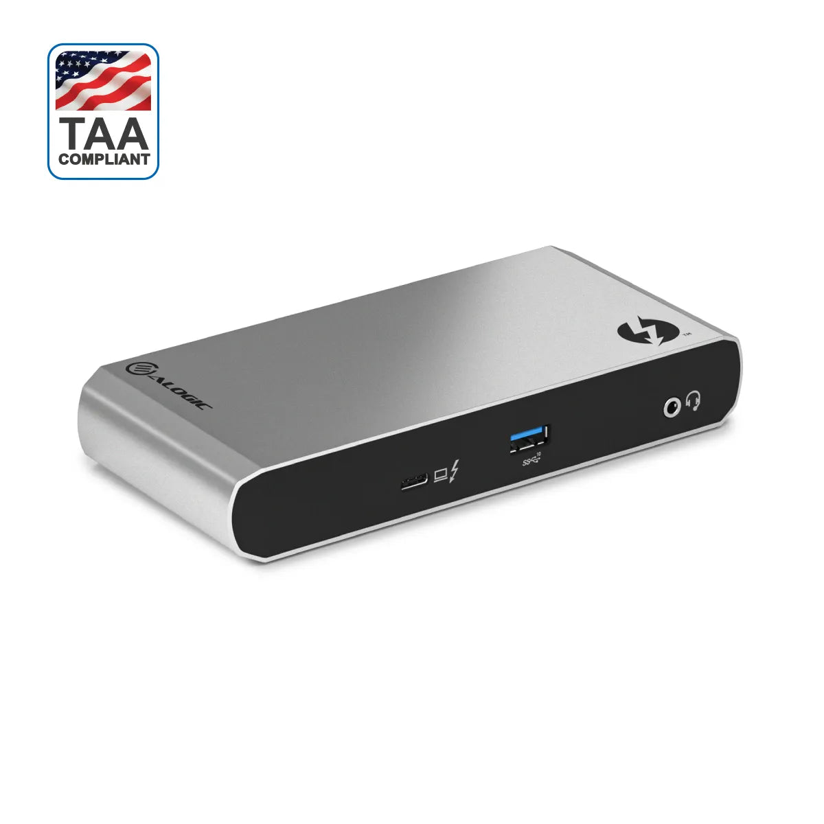 ALOGIC TB3DTRG2 laptop dock & poortreplicator Bedraad USB 3.2 Gen 2 (3.1 Gen 2) Type-C Zwart, Grijs