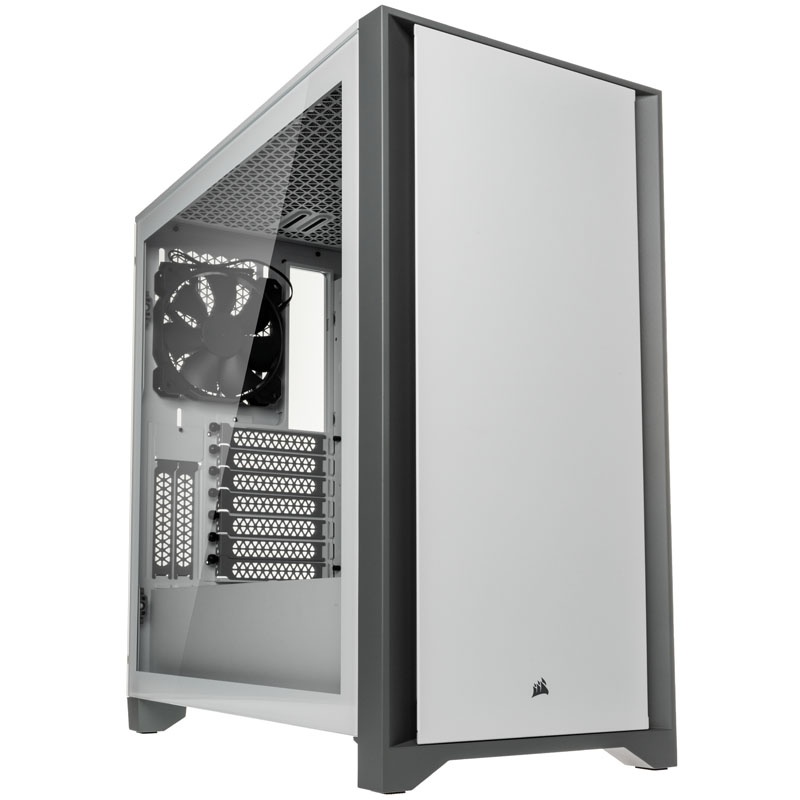 Behuizing CORSAIR Midi 4000D (Tempered Glass) White