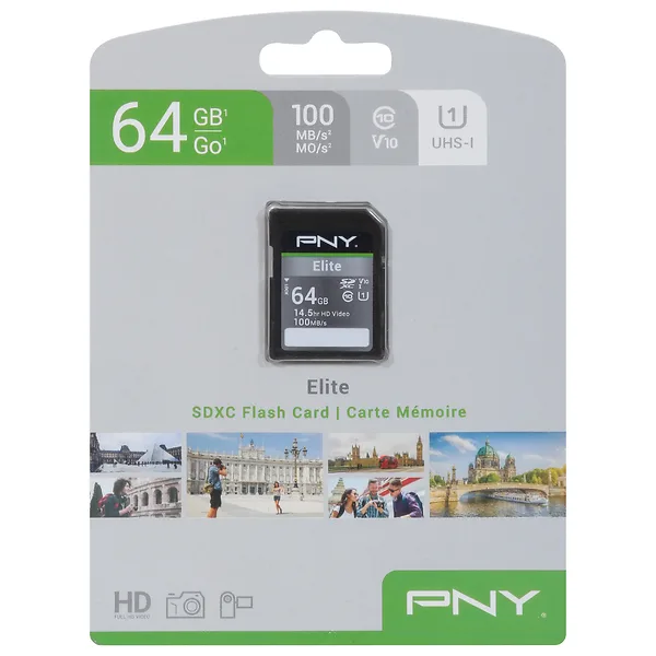 PNY Elite 64 GB SDXC UHS-I Klasse 10