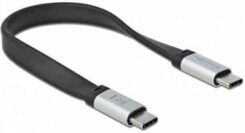 DeLOCK 85926 USB-kabel USB 3.2 Gen 2 (3.1 Gen 2) 0,22 m USB C Zwart, Zilver