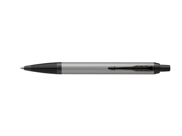 Parker IM Achromatic Blauw Intrekbare balpen met klembevestiging 1 stuk(s)