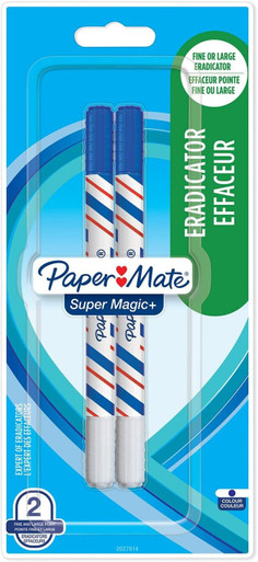 Papermate Super Magic+ vulpen Blauw, Rood, Wit 2 stuk(s)