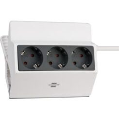 Brennenstuhl 1150070 power uitbreiding 3 m 3 AC-uitgang(en) Binnen Antraciet, Wit